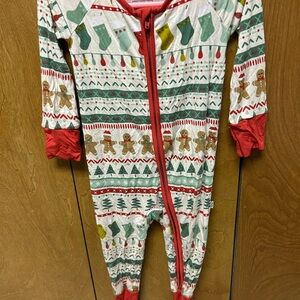 Little Sleepies Holiday Footie - Red, Green, and White